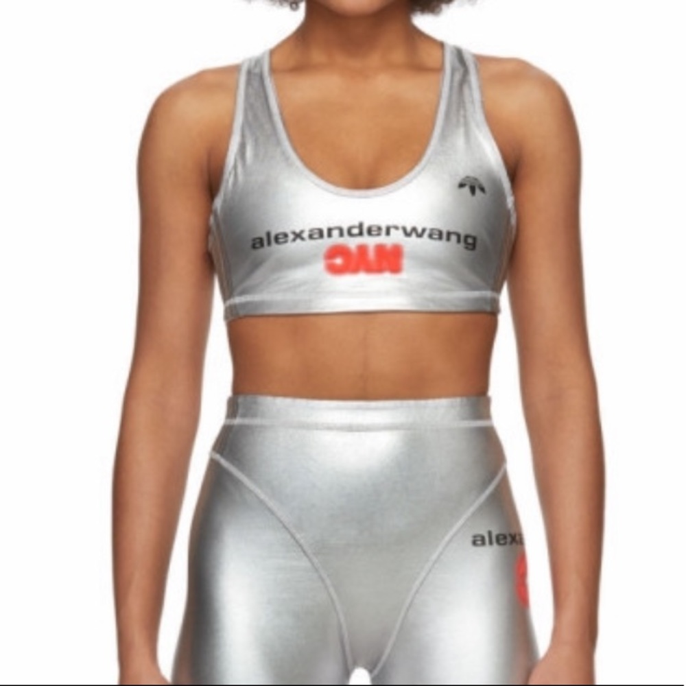 Alexander wang X adidas NYC silver sports bra - XS - Picture 3 of 6